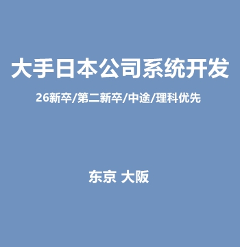 大手日本公司系统开发