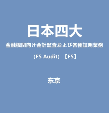 【日本四大】金融機関向け会計監査および各種証明業務（FS Audit）【FS】